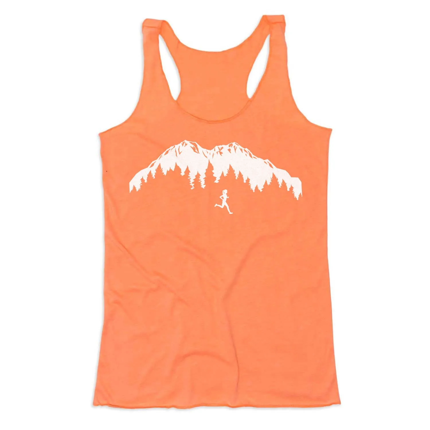 Strategic Mesh Placement Women's Everyday Tank Top - Trail Runner in the Mountains