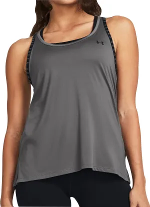 Under Armour Knockout Womens Running Vest Tank Top - Grey Benefit - maximizing