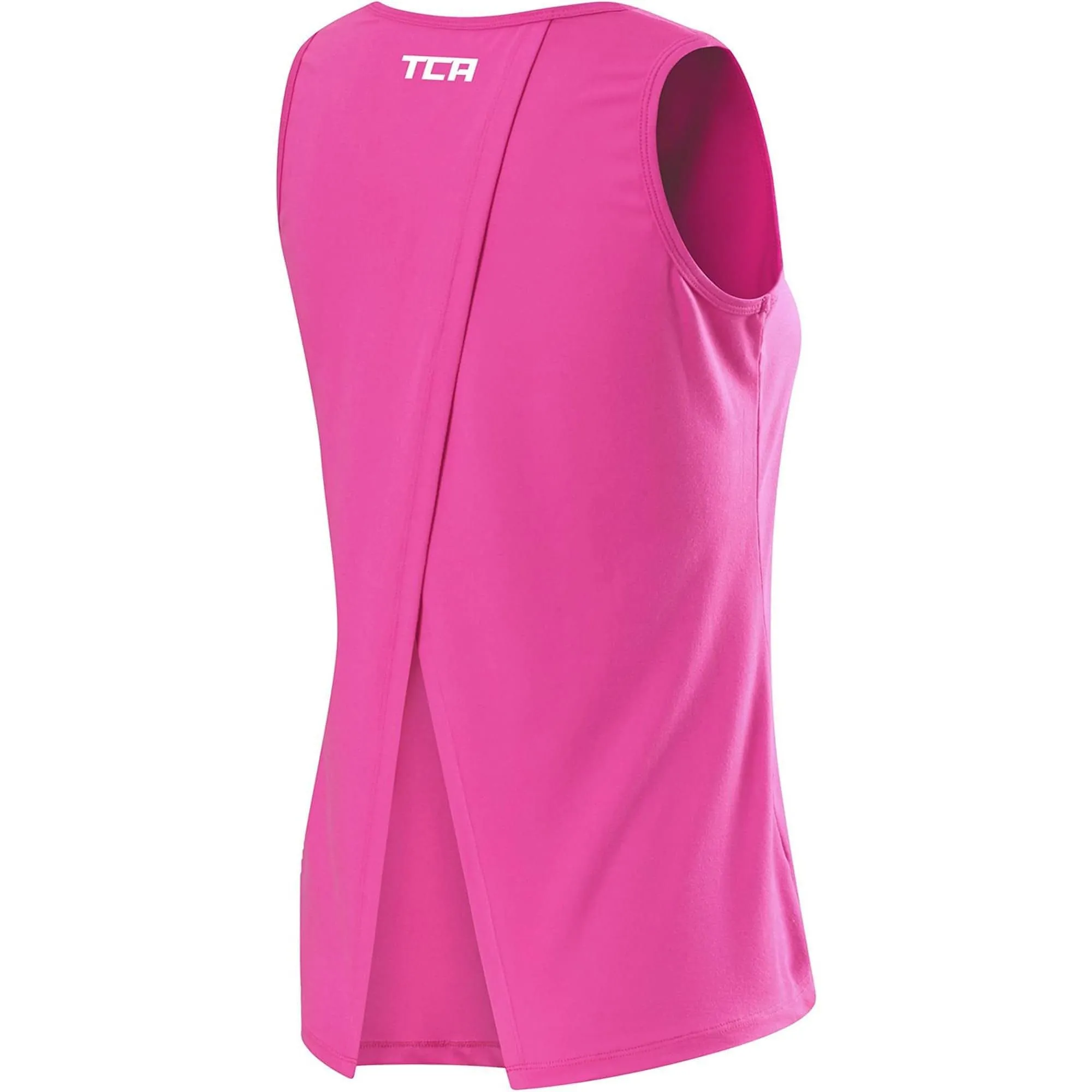 Stretch Fit TCA Crossback Cooling Womens Training Vest Tank Top - Pink