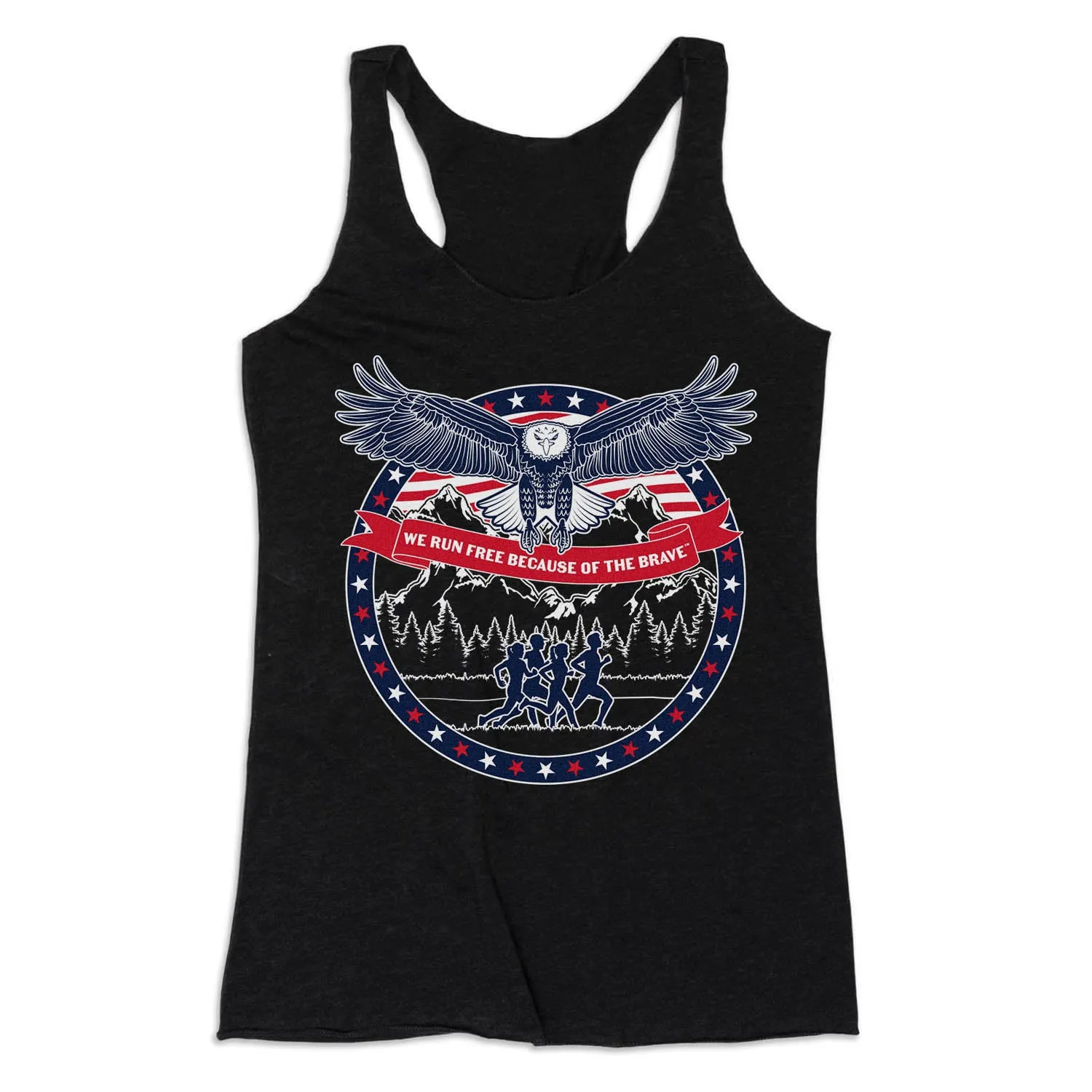 Adjustable Cuffs Women's Everyday Tank Top - We Run Free Because Of The Brave
