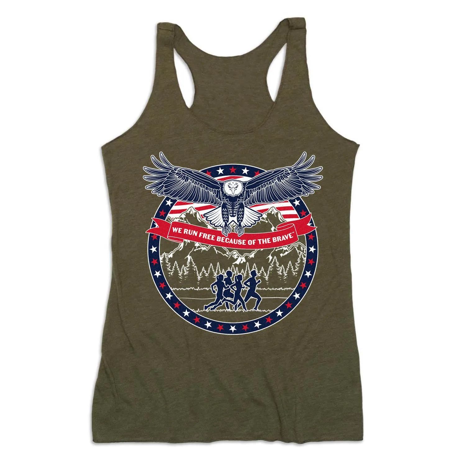 Women's Everyday Tank Top - We Run Free Because Of The Brave Agricultural - useful