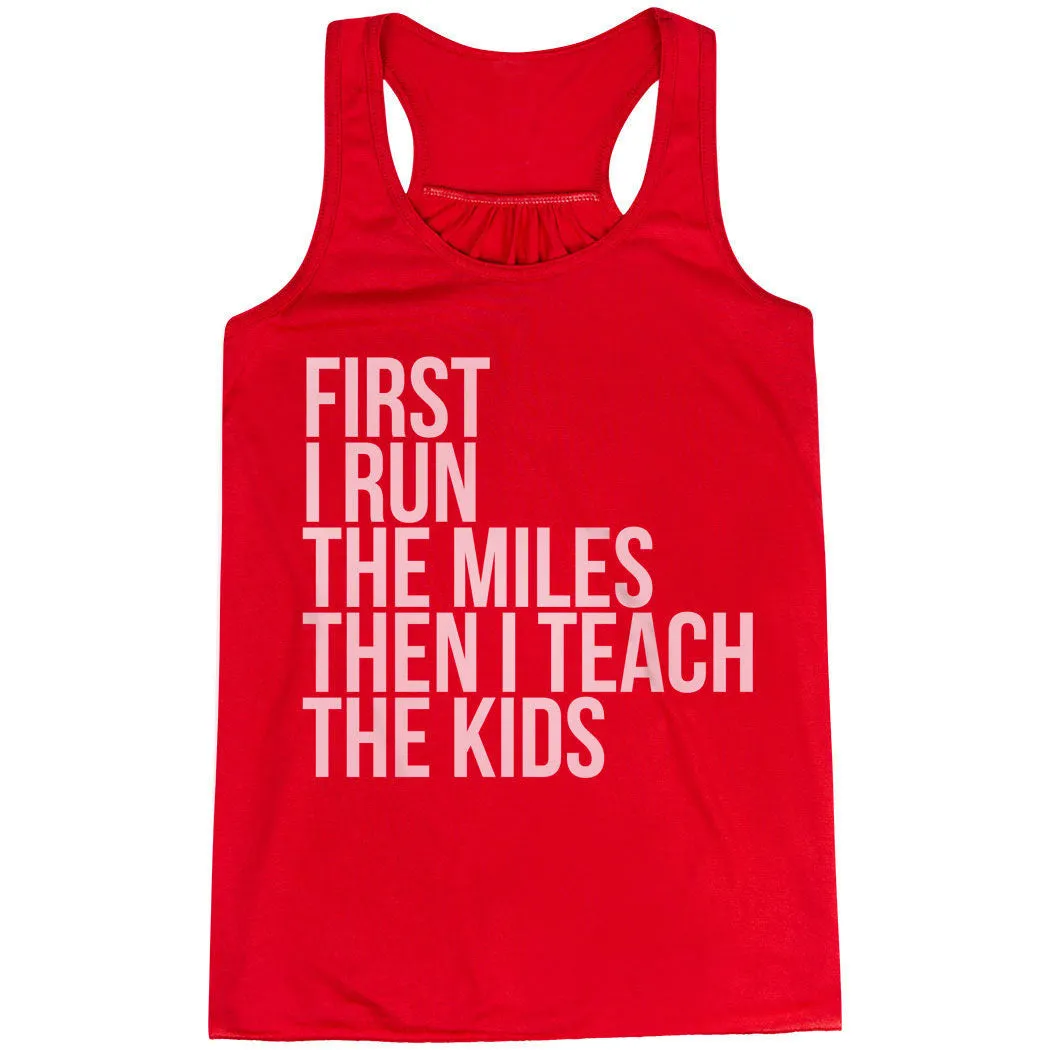 Moisture control Wind Resistant Front Flowy Racerback Tank Top - Then I Teach The Kids