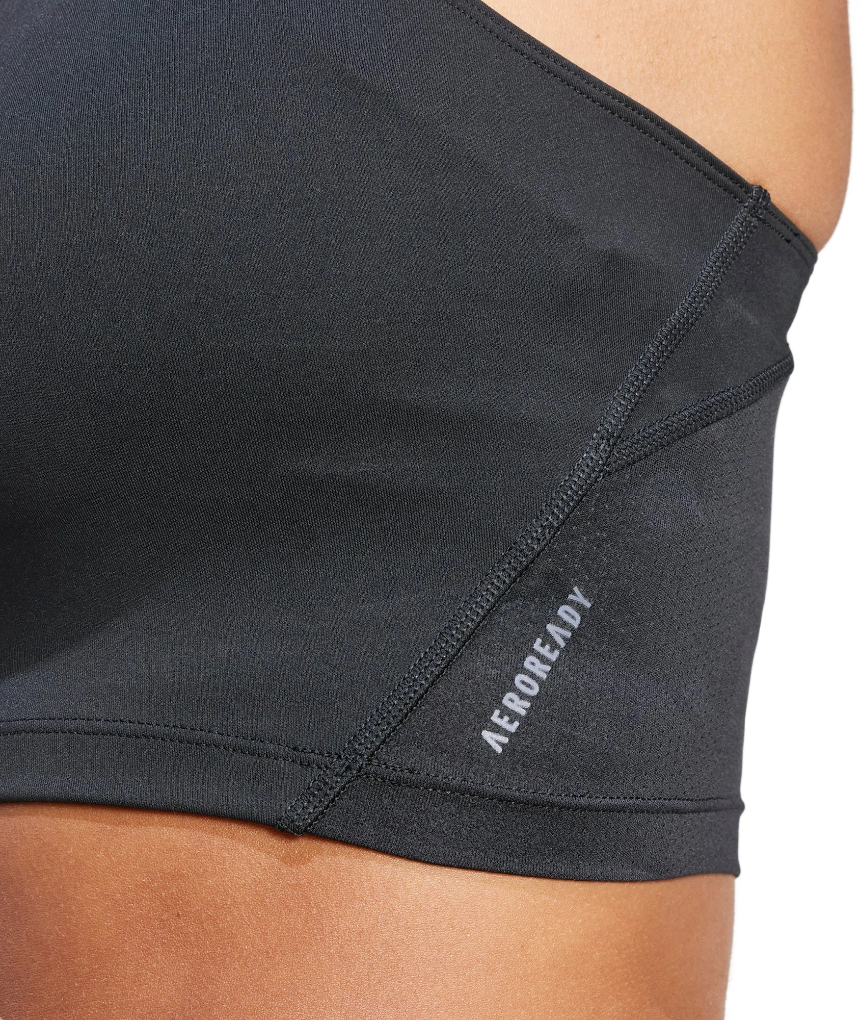 adidas Adizero Essentials Womens Running Crop Top - Black Combat - ready