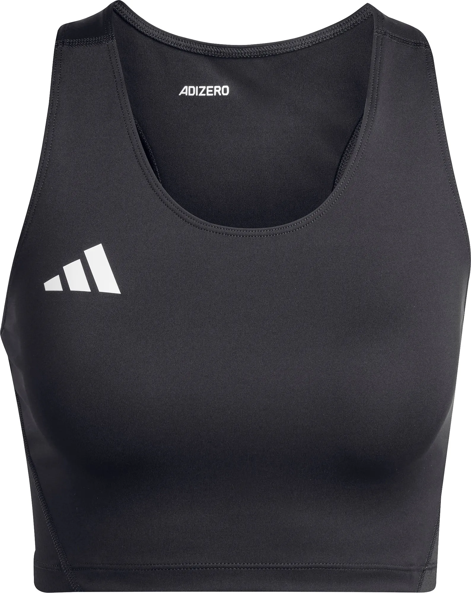 Green - friendly adidas Adizero Essentials Womens Running Crop Top - Black