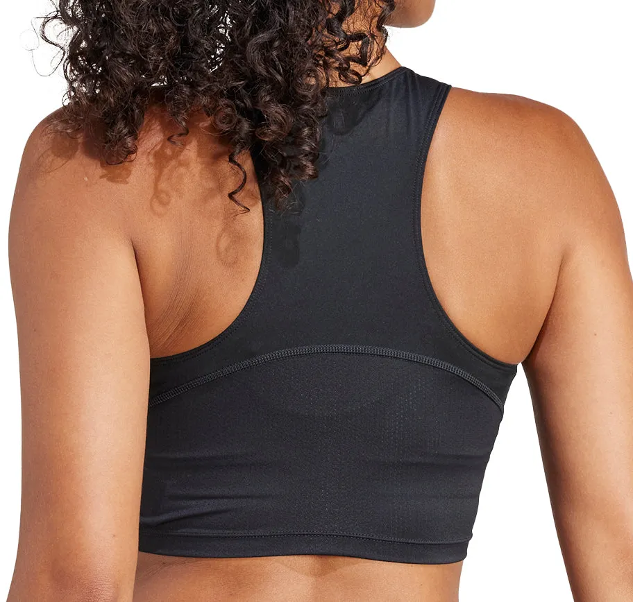 adidas Adizero Essentials Womens Running Crop Top - Black Durable Fabric Blend Soft Touch