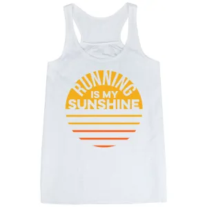 Flowy Racerback Tank Top - Running is My Sunshine Thermal Balance High Stretch Fabric