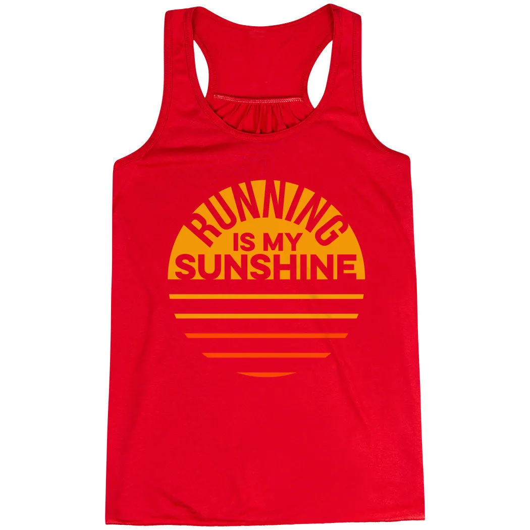 Flowy Racerback Tank Top - Running is My Sunshine Visible Non Chafing Flatlock Seams