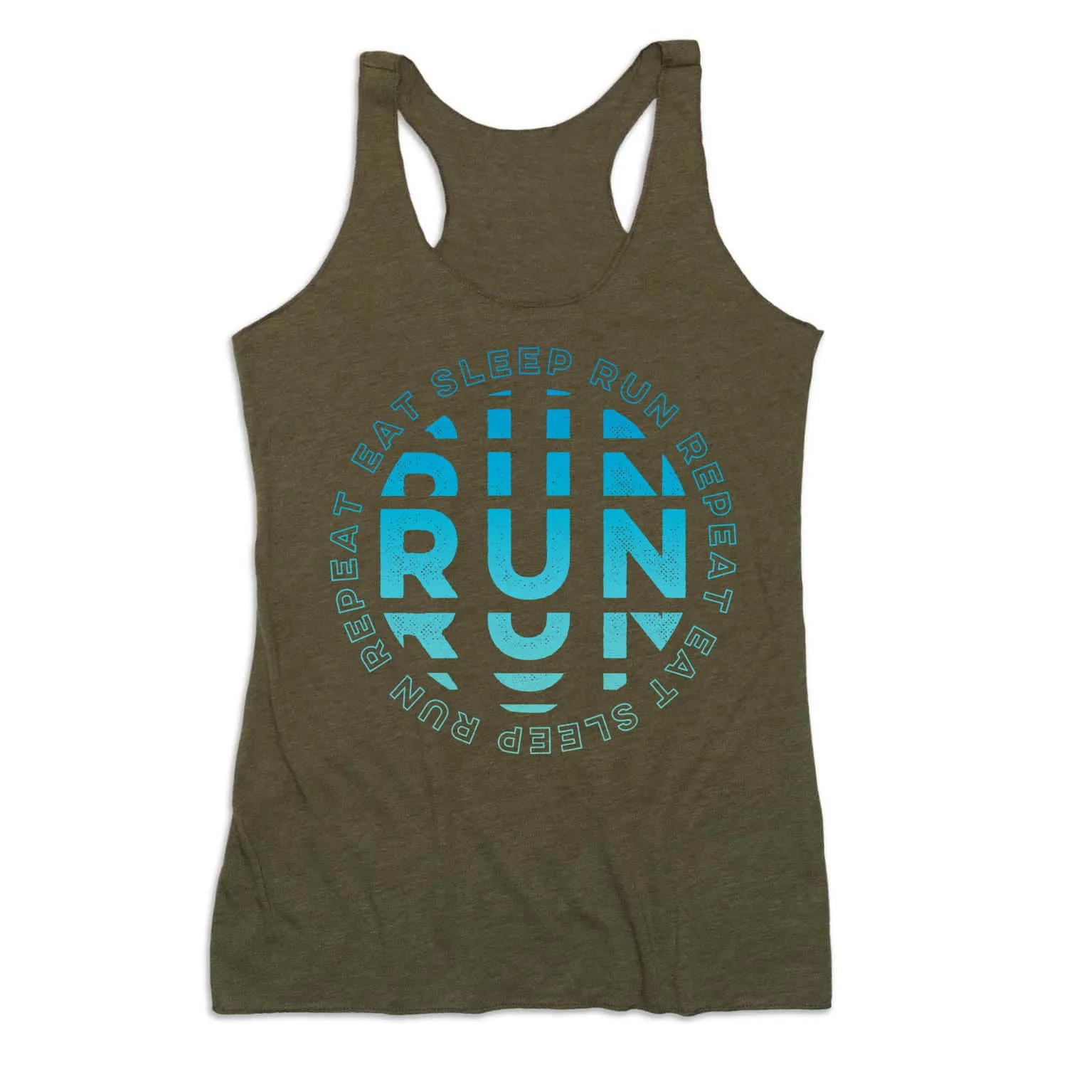 Women's Everyday Tank Top - Eat Sleep Run Repeat Quick Lightness