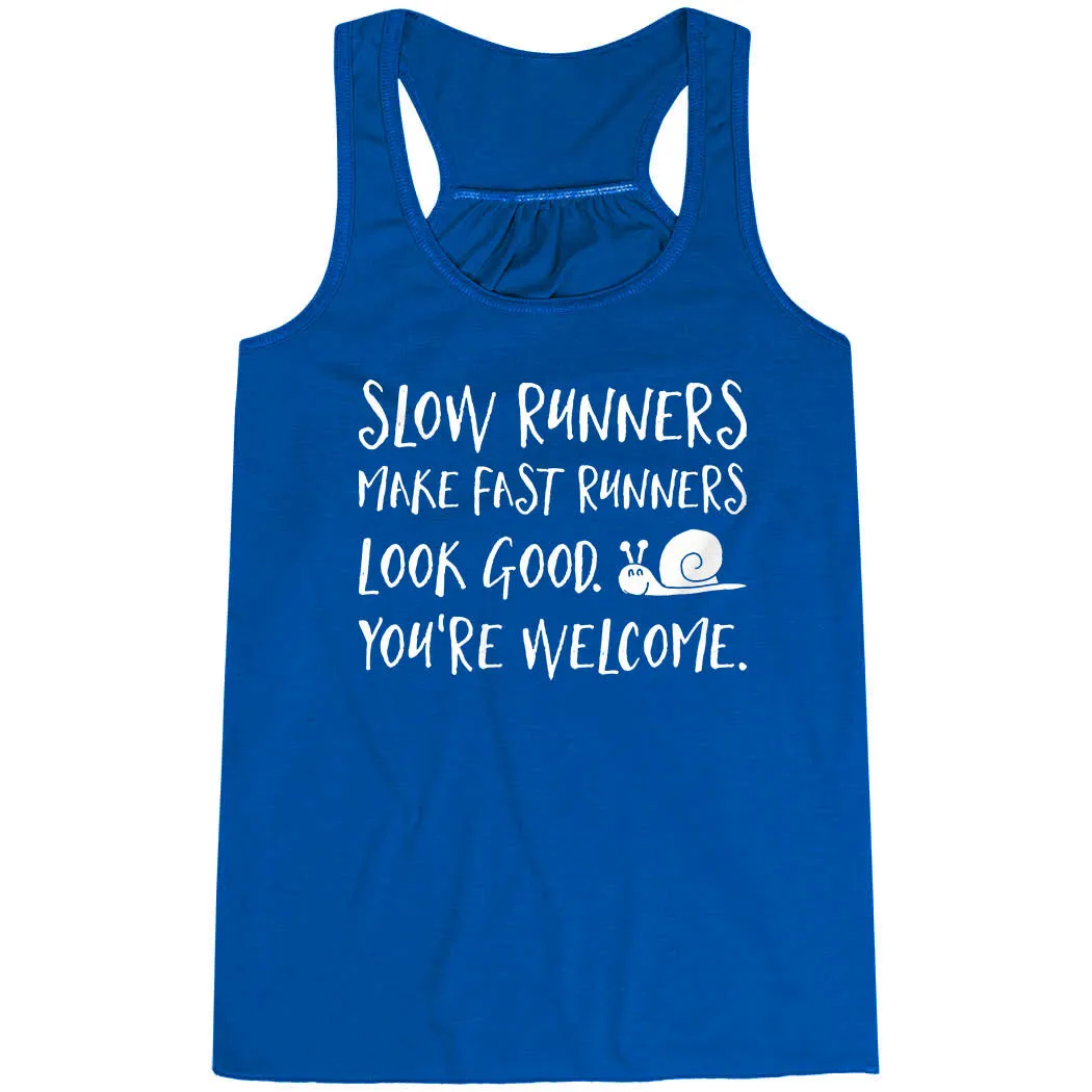 Flowy Racerback Tank Top - Slow Runners Reconnaissance - suitable