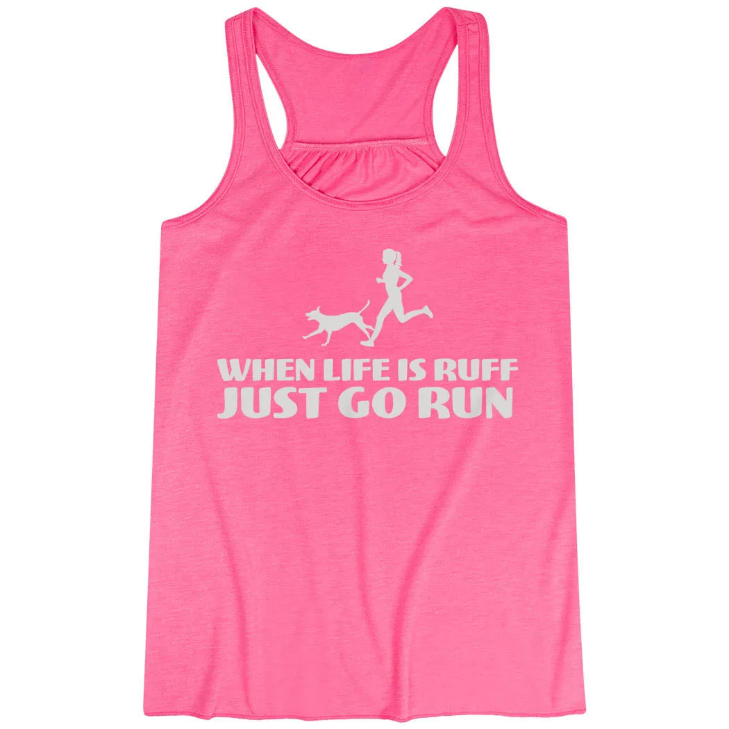 Flowy Racerback Tank Top - Life is Ruff seaborne Customized