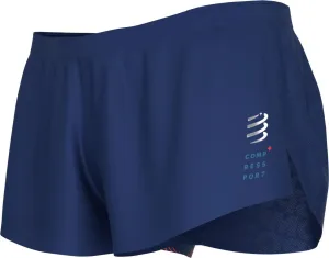 Weekend Comfort Compressport Racing Mens Split Running Shorts - Blue