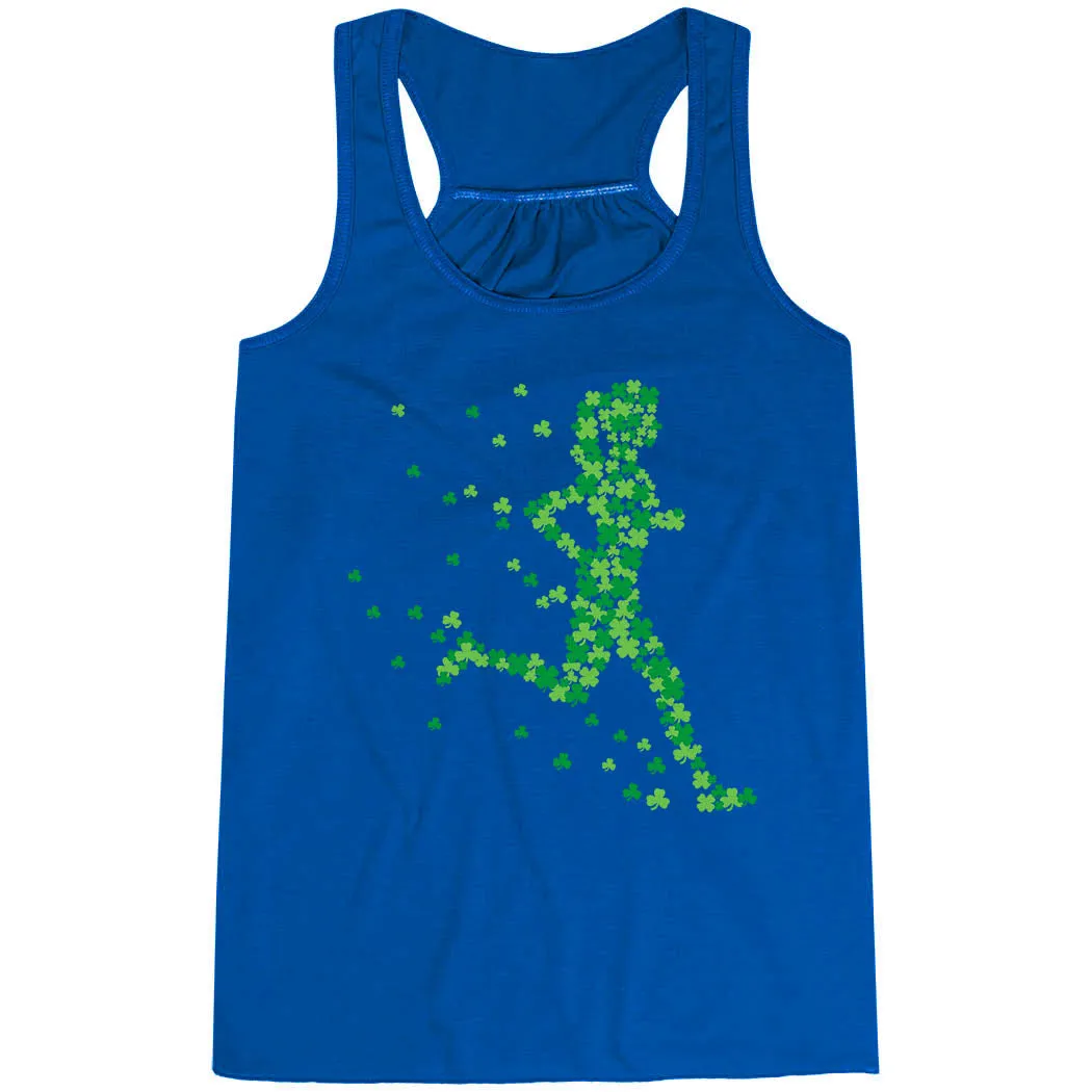 Odor Control Technology Adjustable Drawstrings Flowy Racerback Tank Top - Lucky Runner Girl