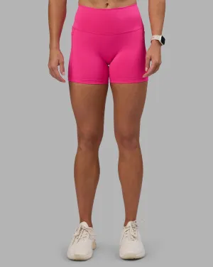 Fusion High-Rise 4" Short Pockets - Ultra Pink Pro Athlete Travel Outfit