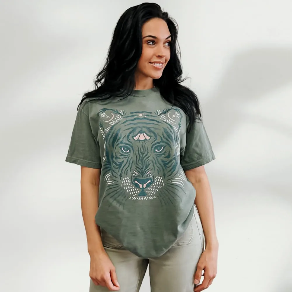 Tribal Tiger Tee Flexible Neckline