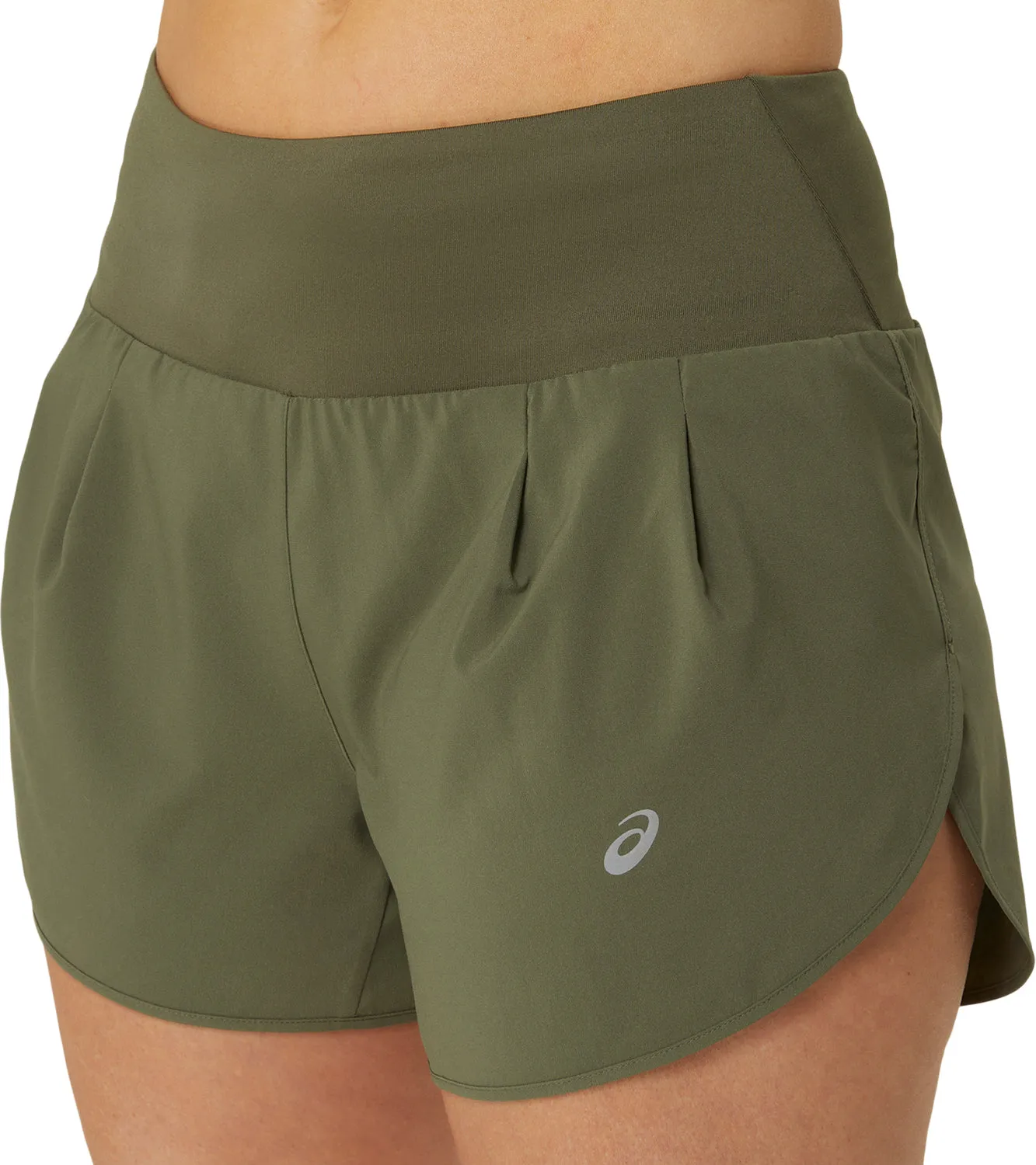 Sport Ready Wear Asics Road 3.5 Inch Womens Running Shorts - Green