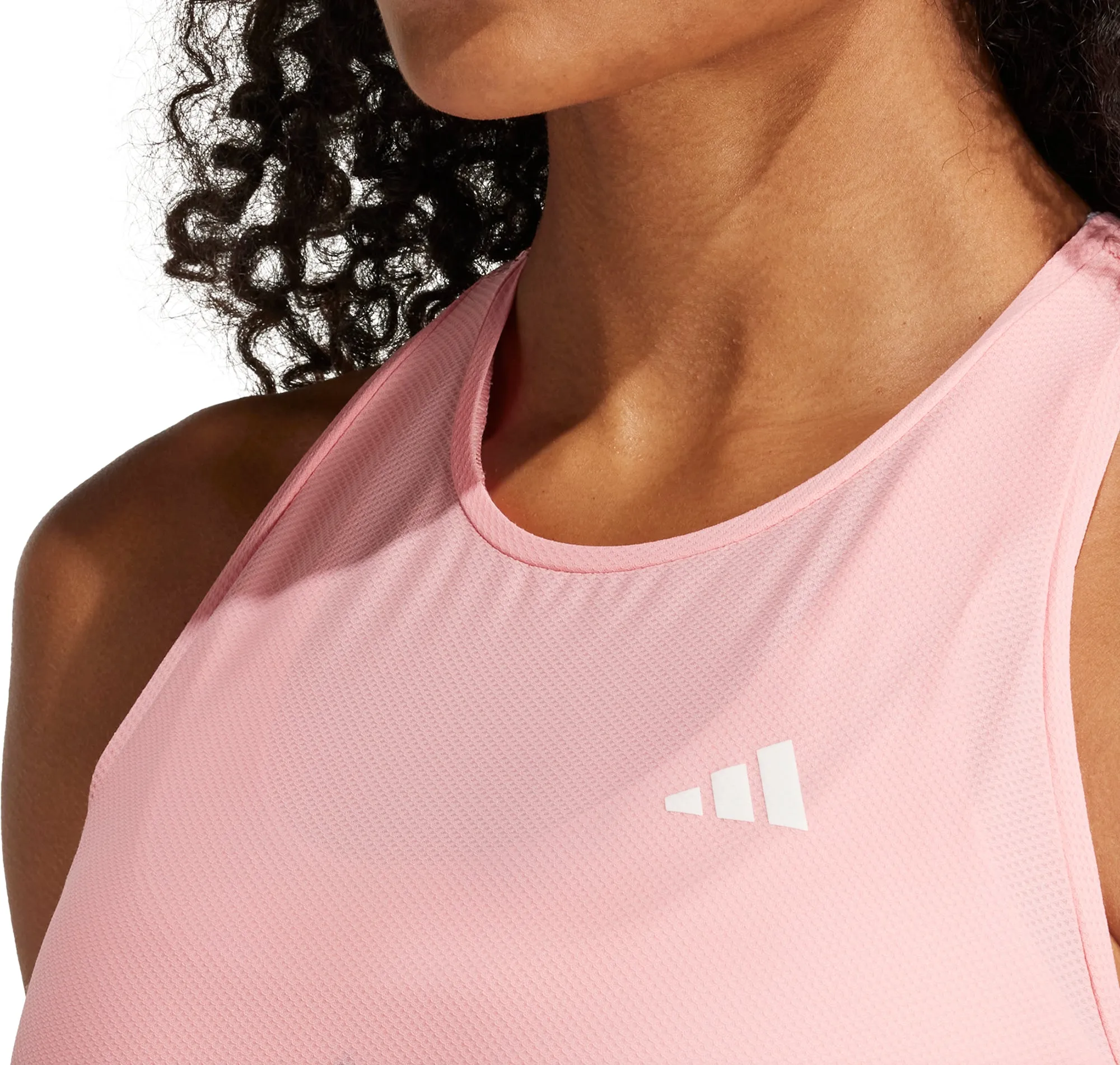 adidas Own The Run Womens Running Vest Tank Top - Pink rescue teams Logistics - friendly