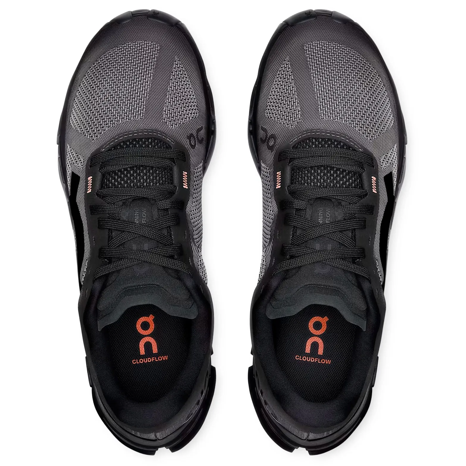 Women's Cloudflow 5 Running Shoes Black / Black Secure Closure running tops