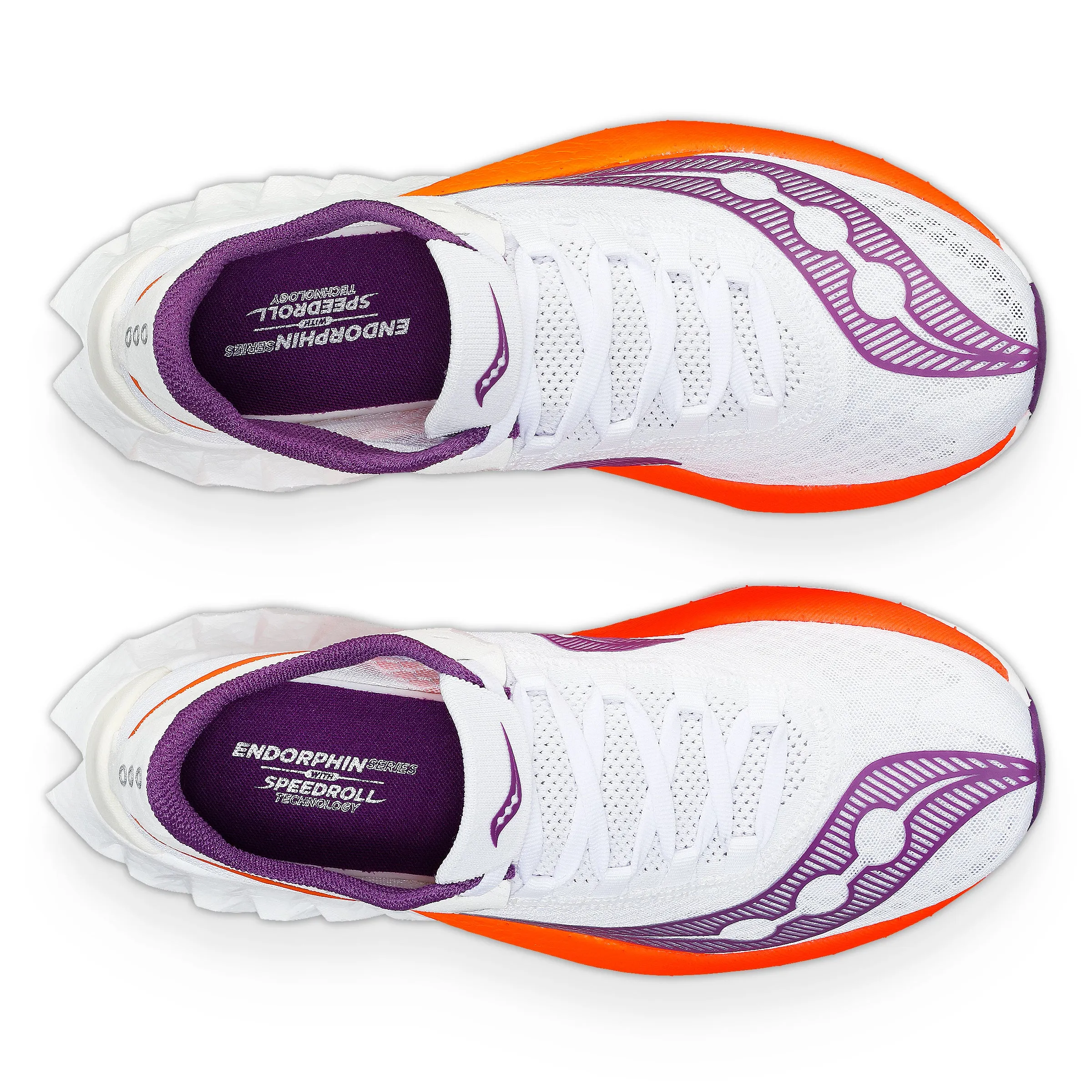 cross - country - specific shoes Women's Endorphin Pro 4 Running Shoe - White/Violet - Regular (B)