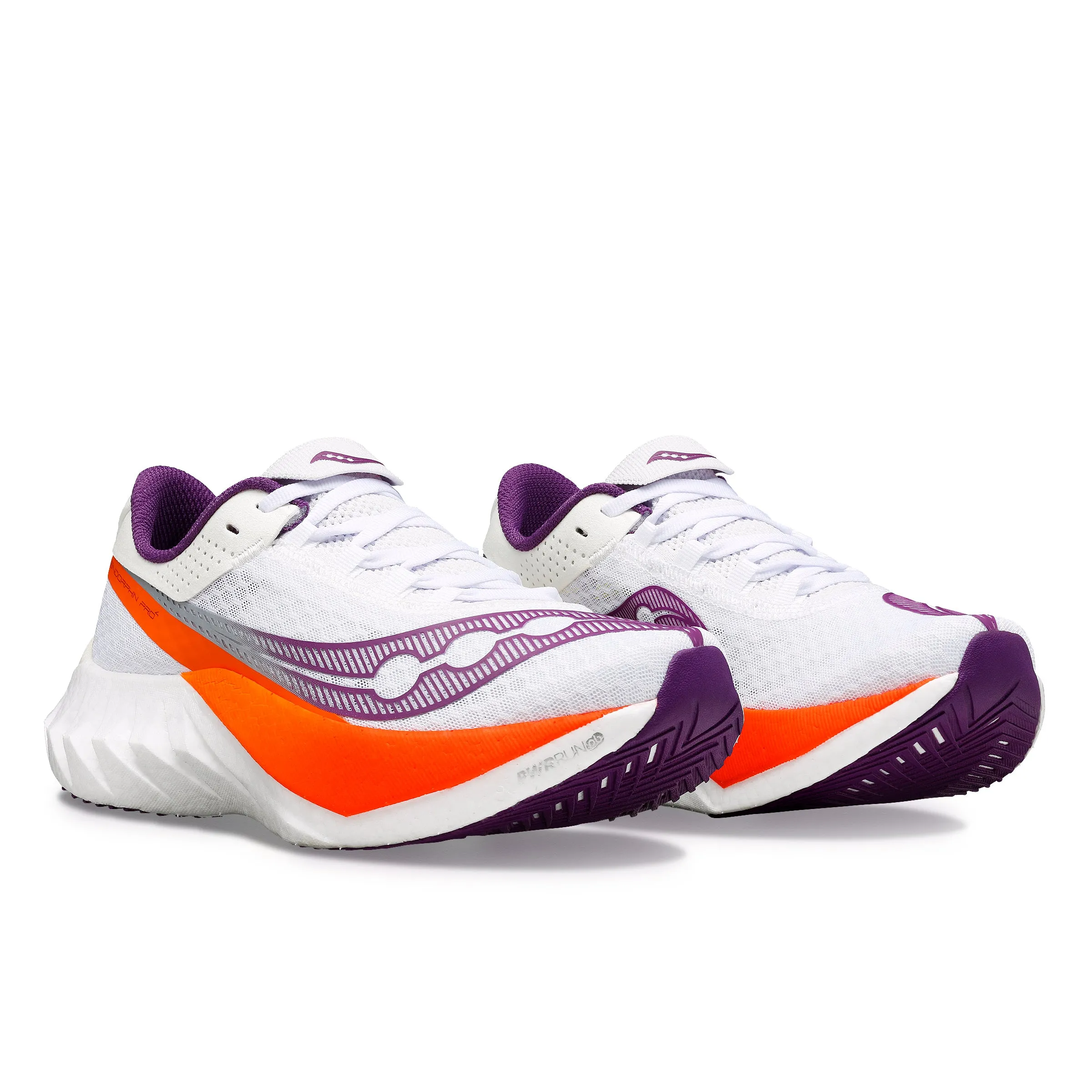 Women's Endorphin Pro 4 Running Shoe - White/Violet - Regular (B) waterproof fabric shoes Precision Fit Lacing