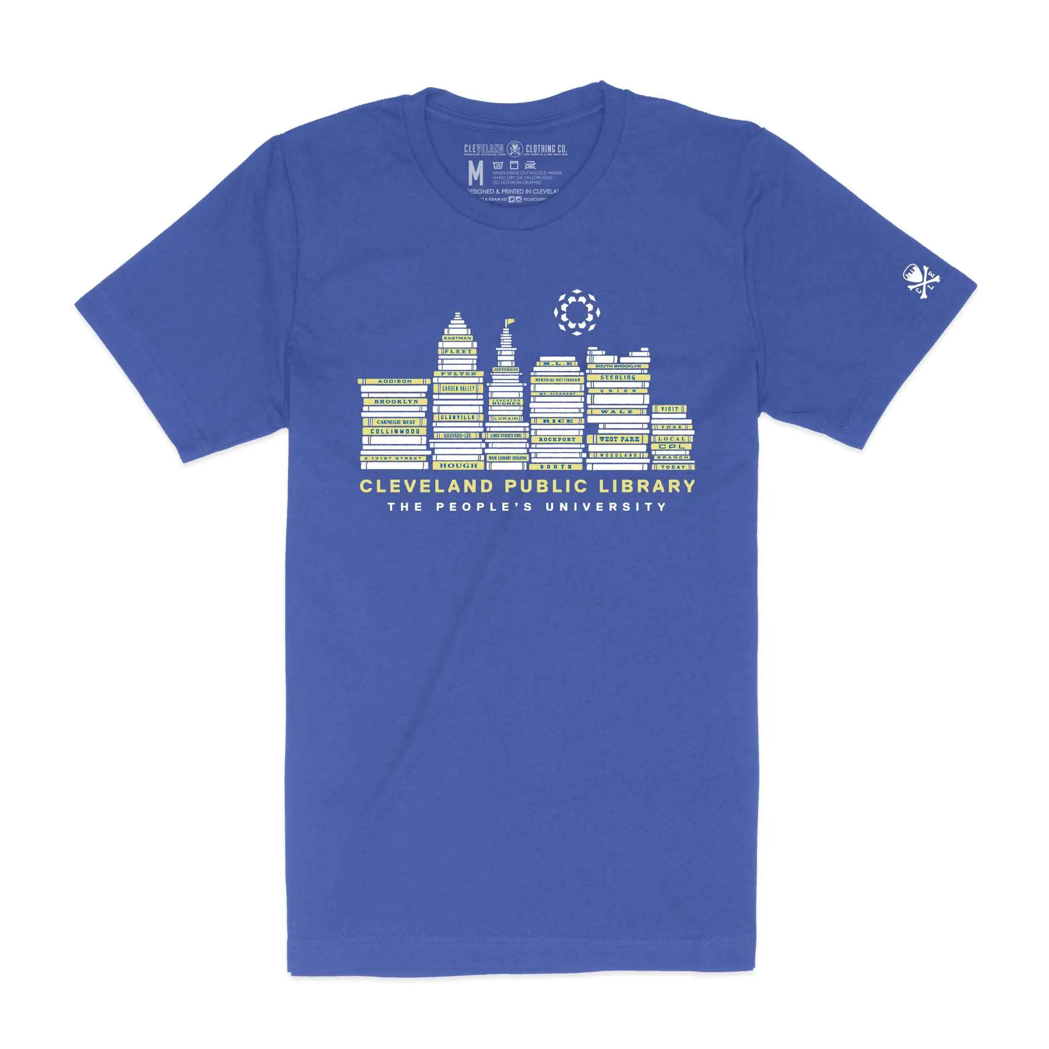 Versatile and Comfortable Cleveland Public Library Skyline - Unisex Crew T-Shirt