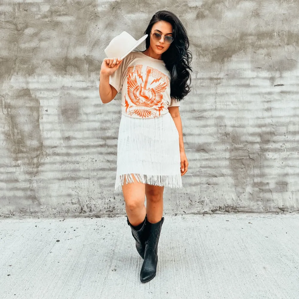 US Tour Rock Tee Soft Layering Tubular Knit Structure