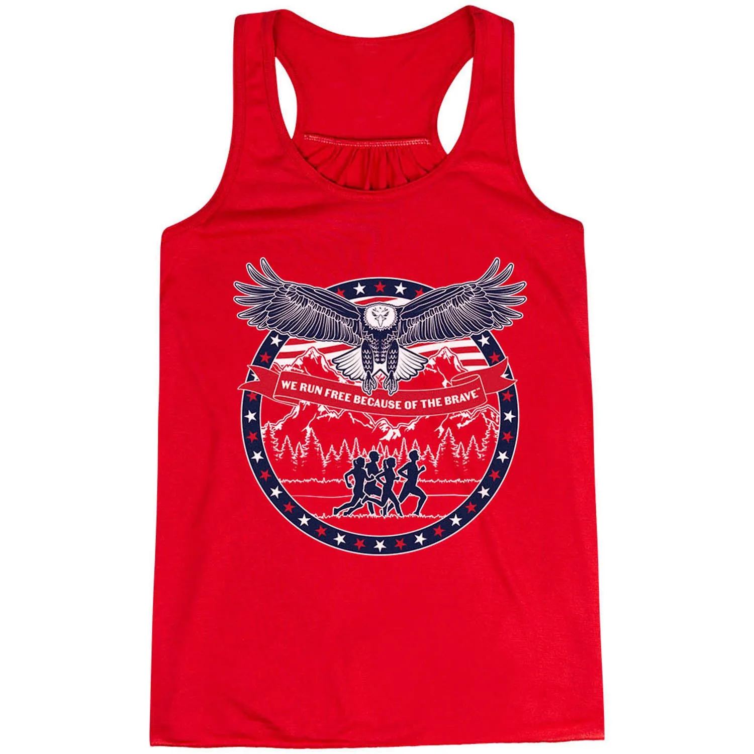 non conventional weapons Flowy Racerback Tank Top - We Run Free Because Of The Brave