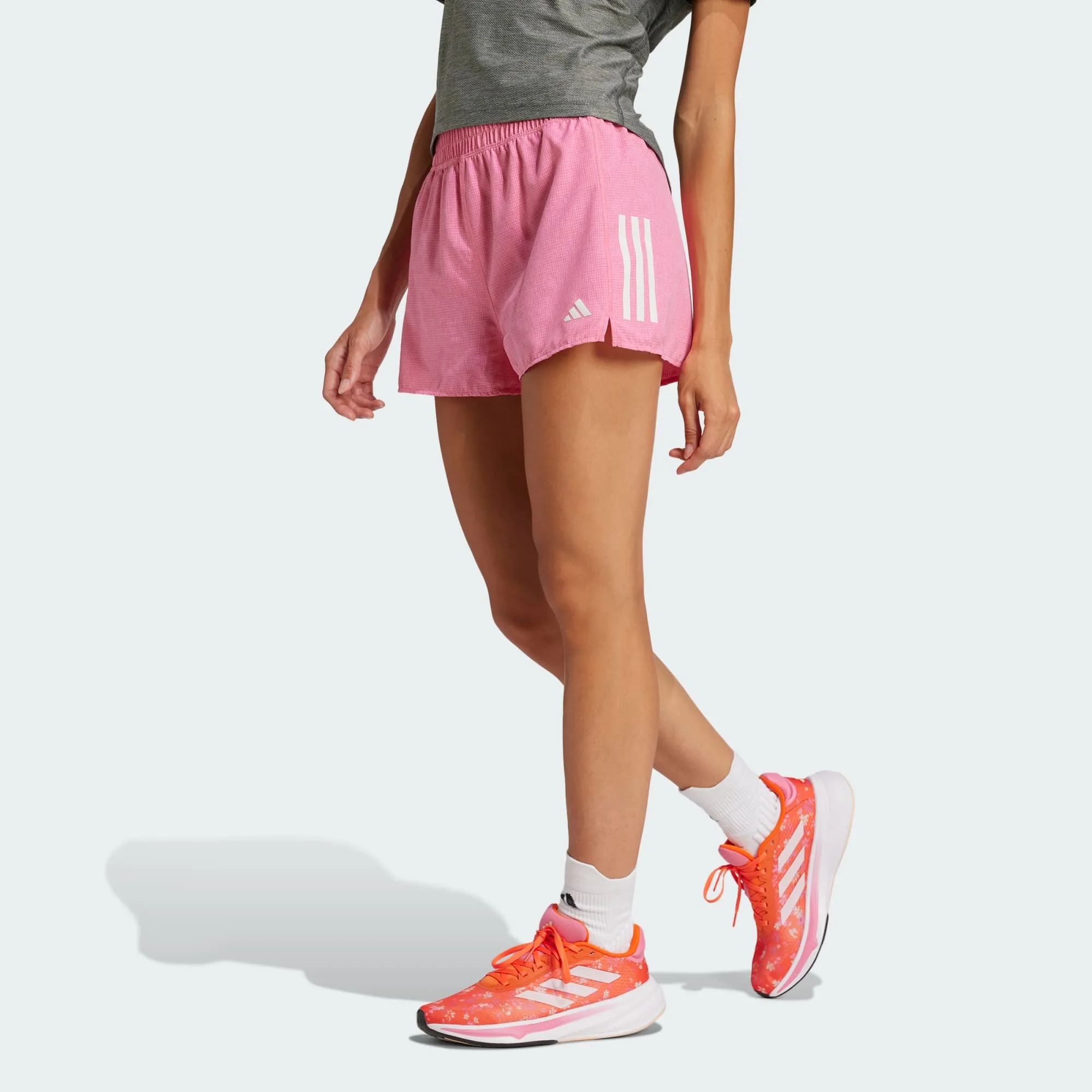 ShrinkResistant Women's OTR Base Shorts (Pink Fusion/White Melange)