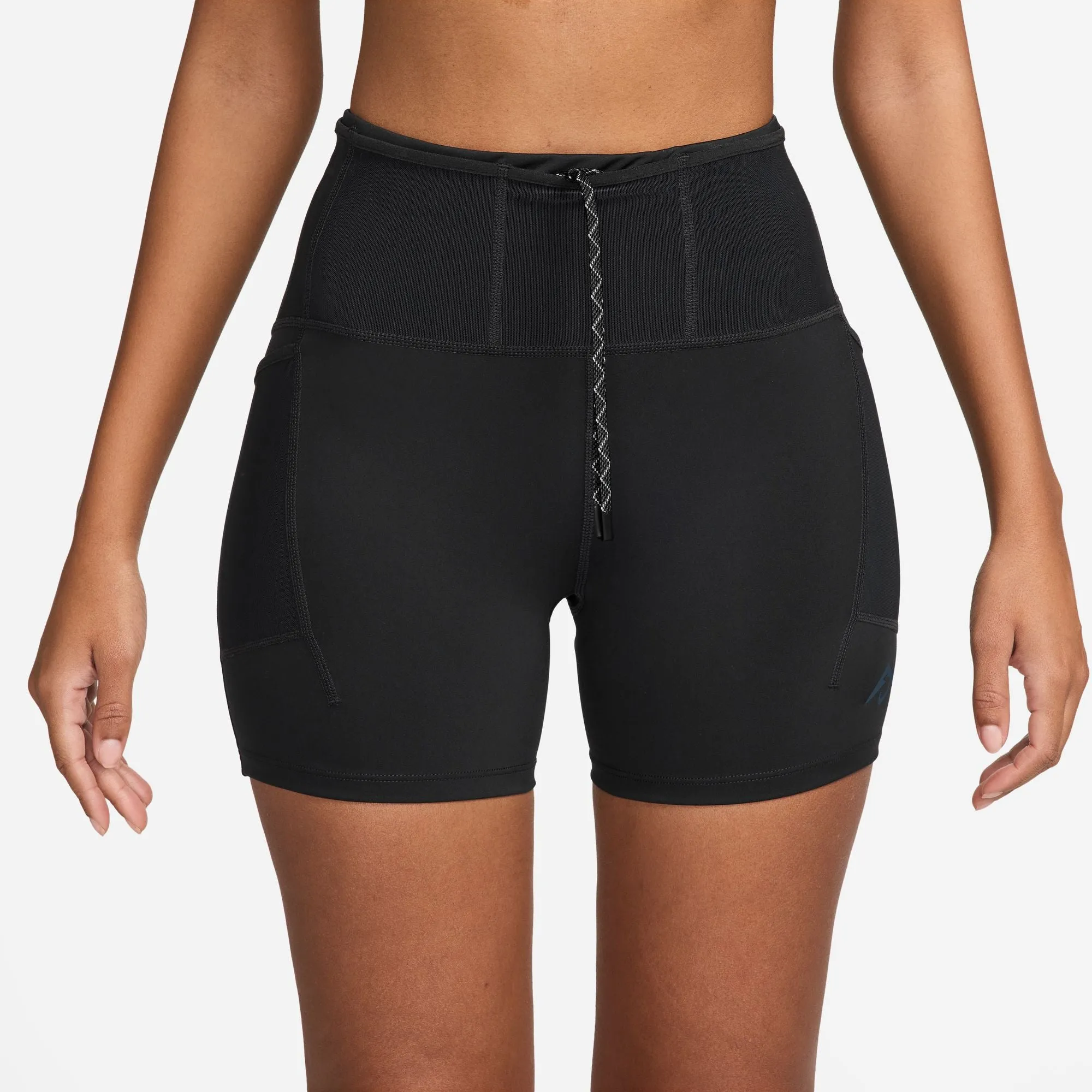 Compression Fit Women's Dri-FIT High-Waisted 4" Tight Running Shorts (010 - Black/Black)