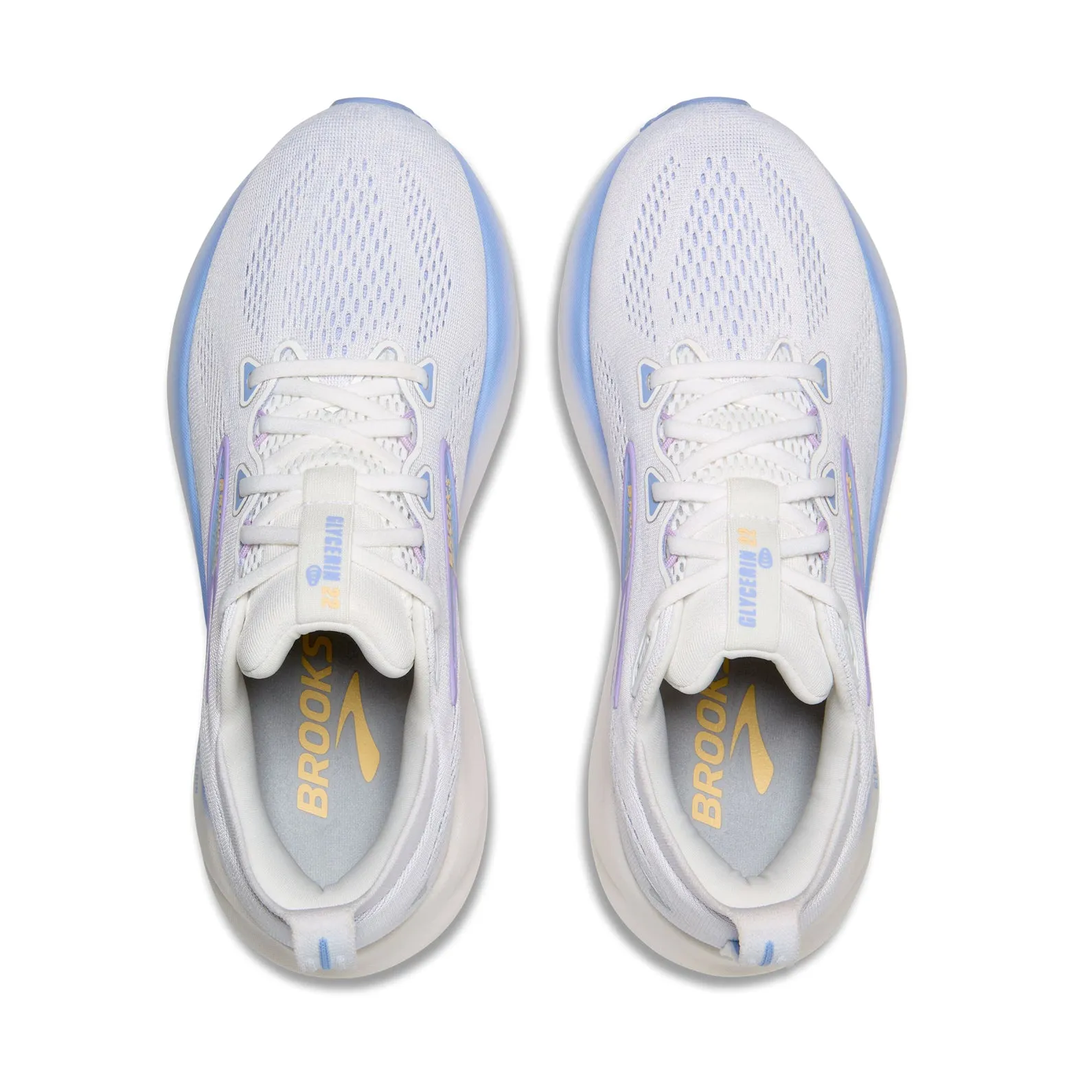 Indoor Women's Glycerin 22 Running Shoes White / Blue Heron / Apricot