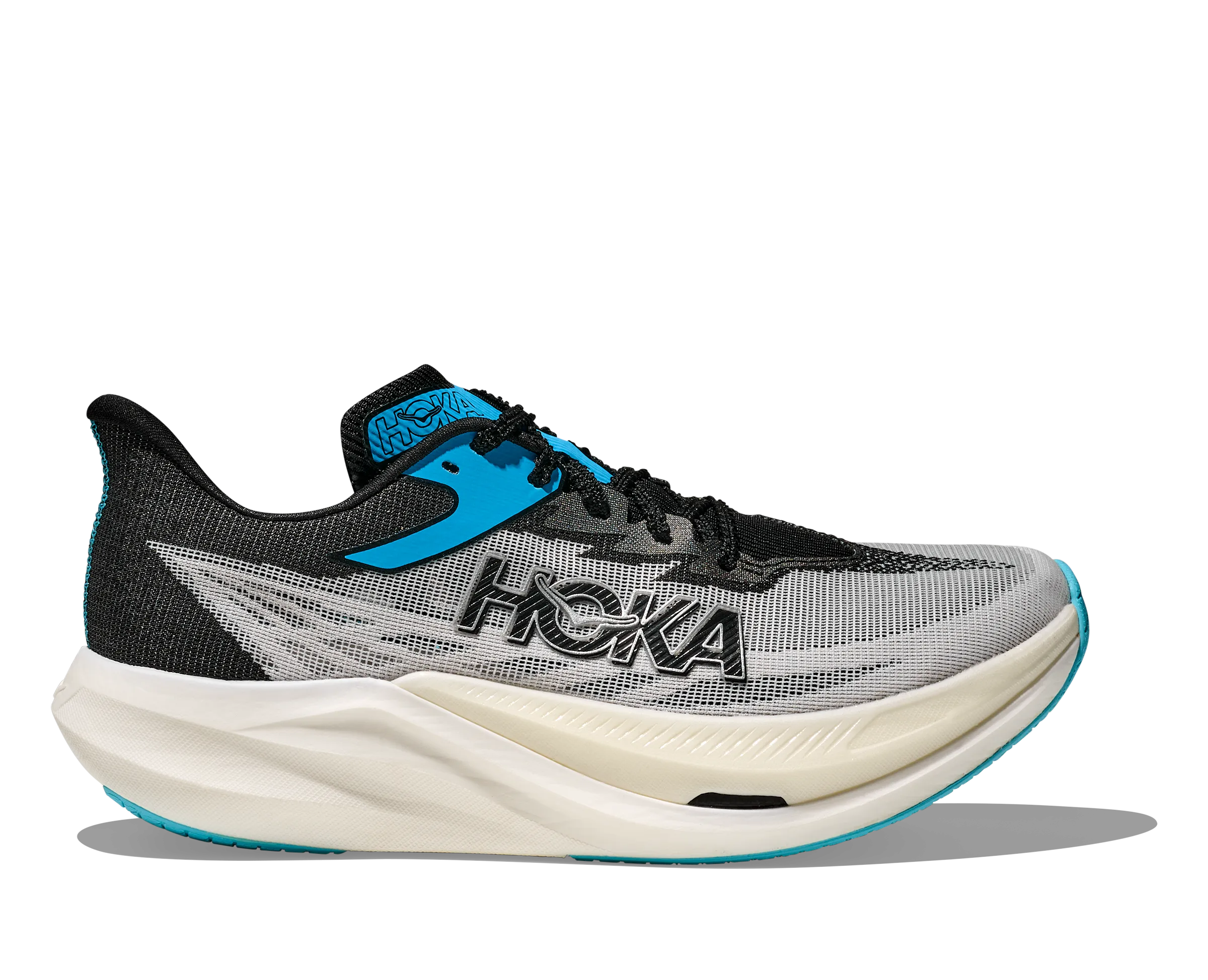 running with a foam midsole Torsional Stability Bridge Unisex Rocket X 3 (WBLC - White/Black)