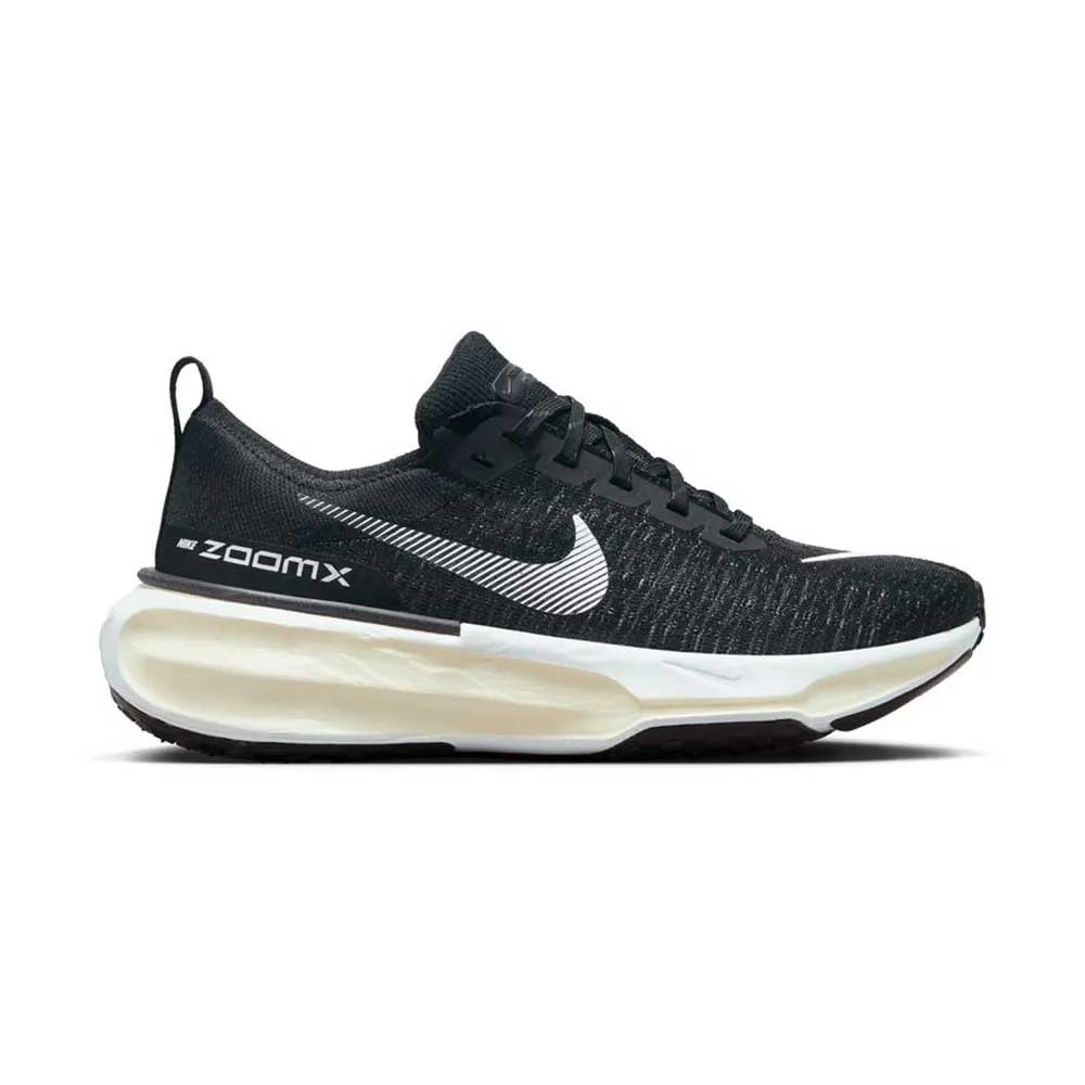 Women's ZoomX Invincible Run Flyknit 3 Running Shoe - Black/White/Dark Grey - Regular (B) Tensile Knit Lightweight Knit Fabric