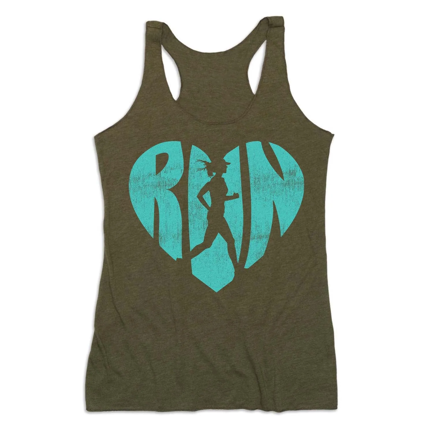 Women's Everyday Tank Top - Love The Run Durable Double Stitched Seams