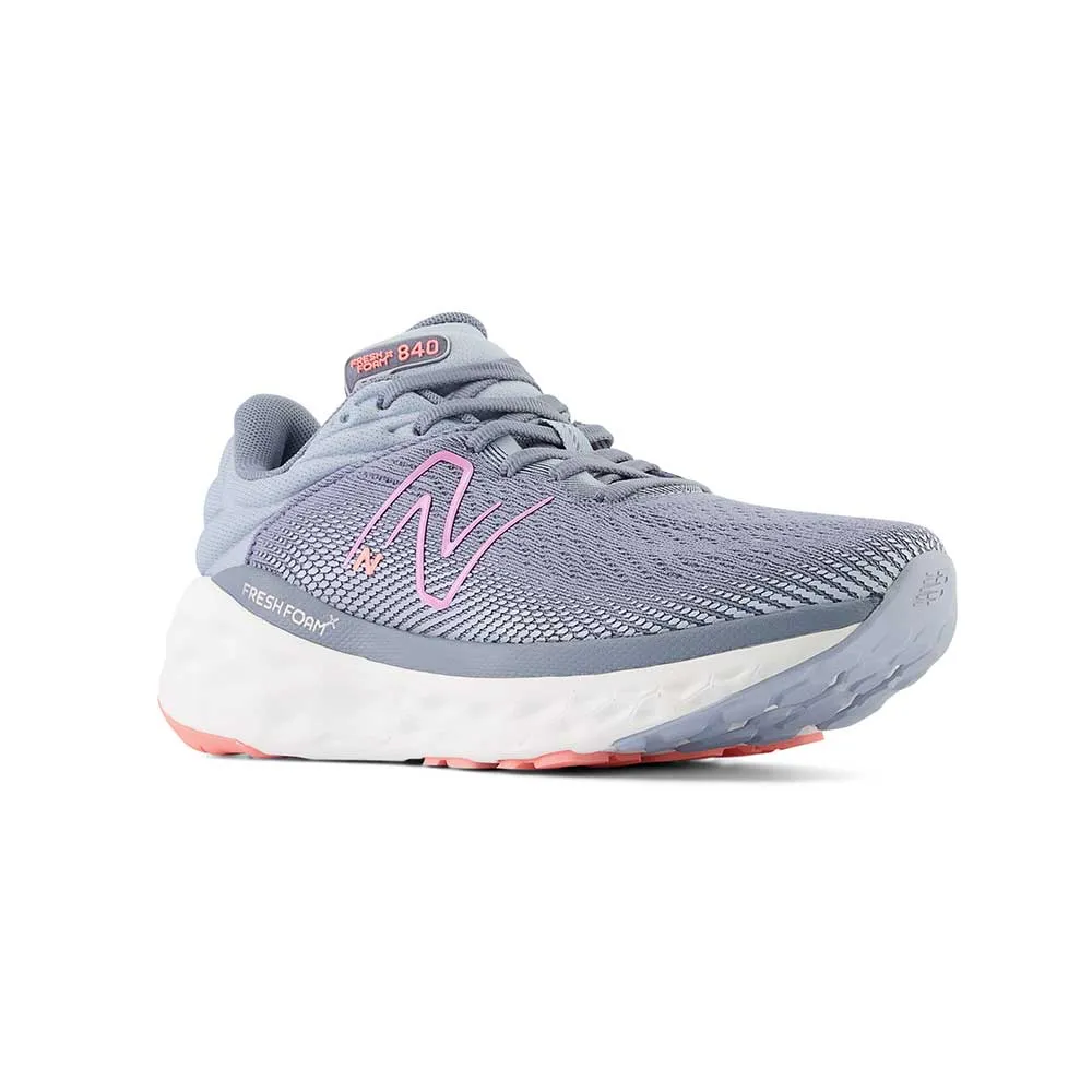performance equipment running during a windy day Women's Fresh Foam X 840v1 Running Shoe- Arctic Grey/Raspberry - Regular (B)