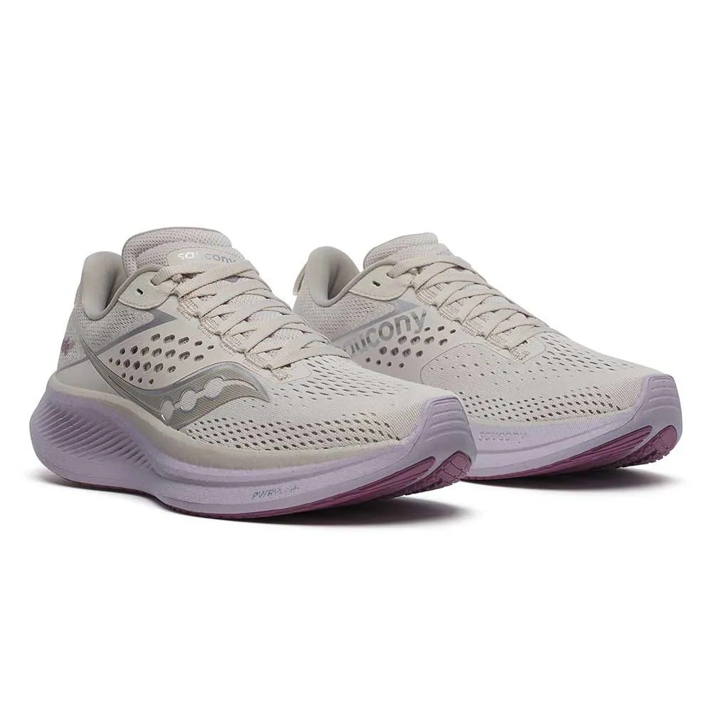 Vegan Friendly Material Women's Ride 17 Running Shoe - Moon/Viola - Regular (B)