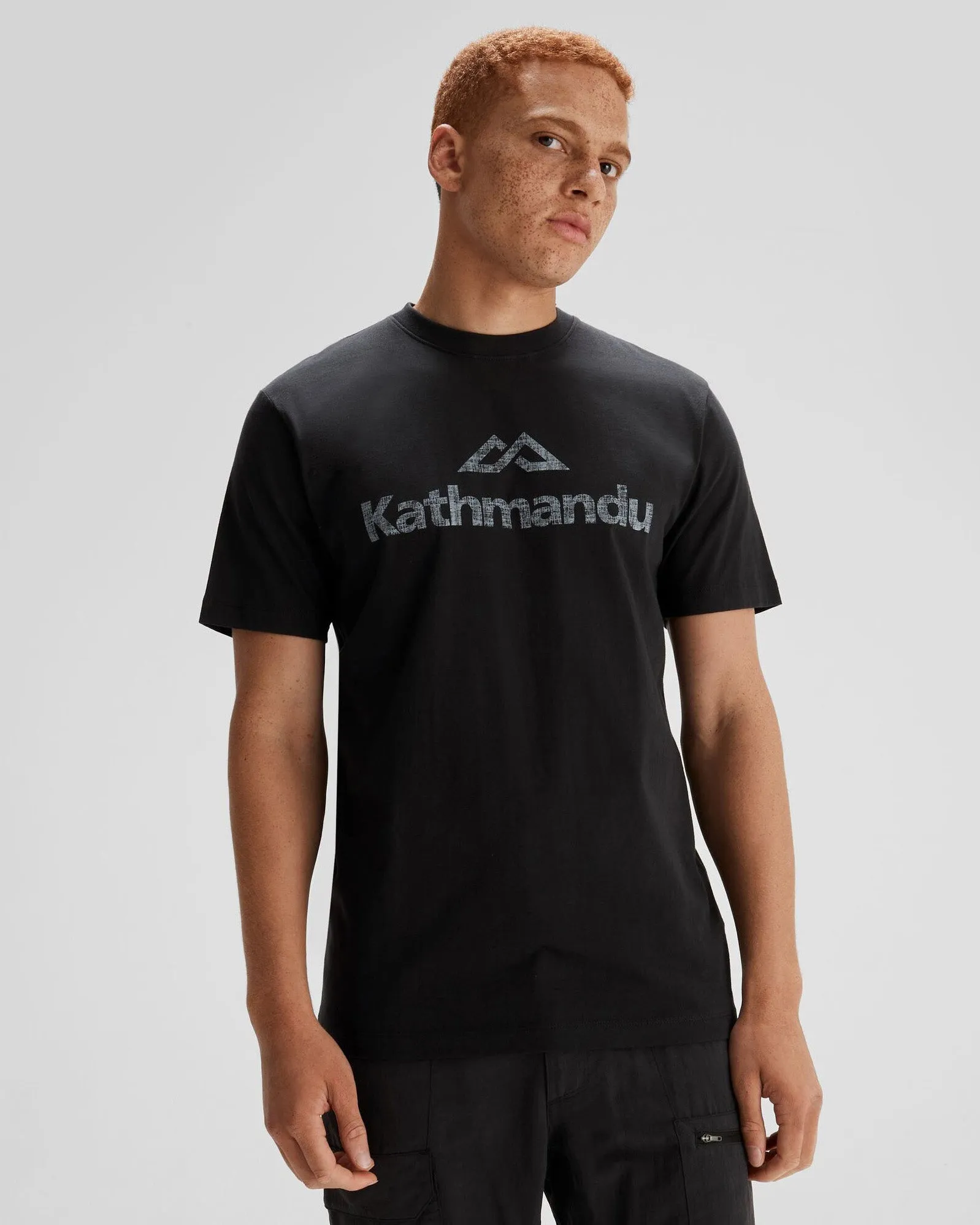 Cozy and Fashionable Printed design Men's Logo Organic Cotton T-shirt - Black Stingray