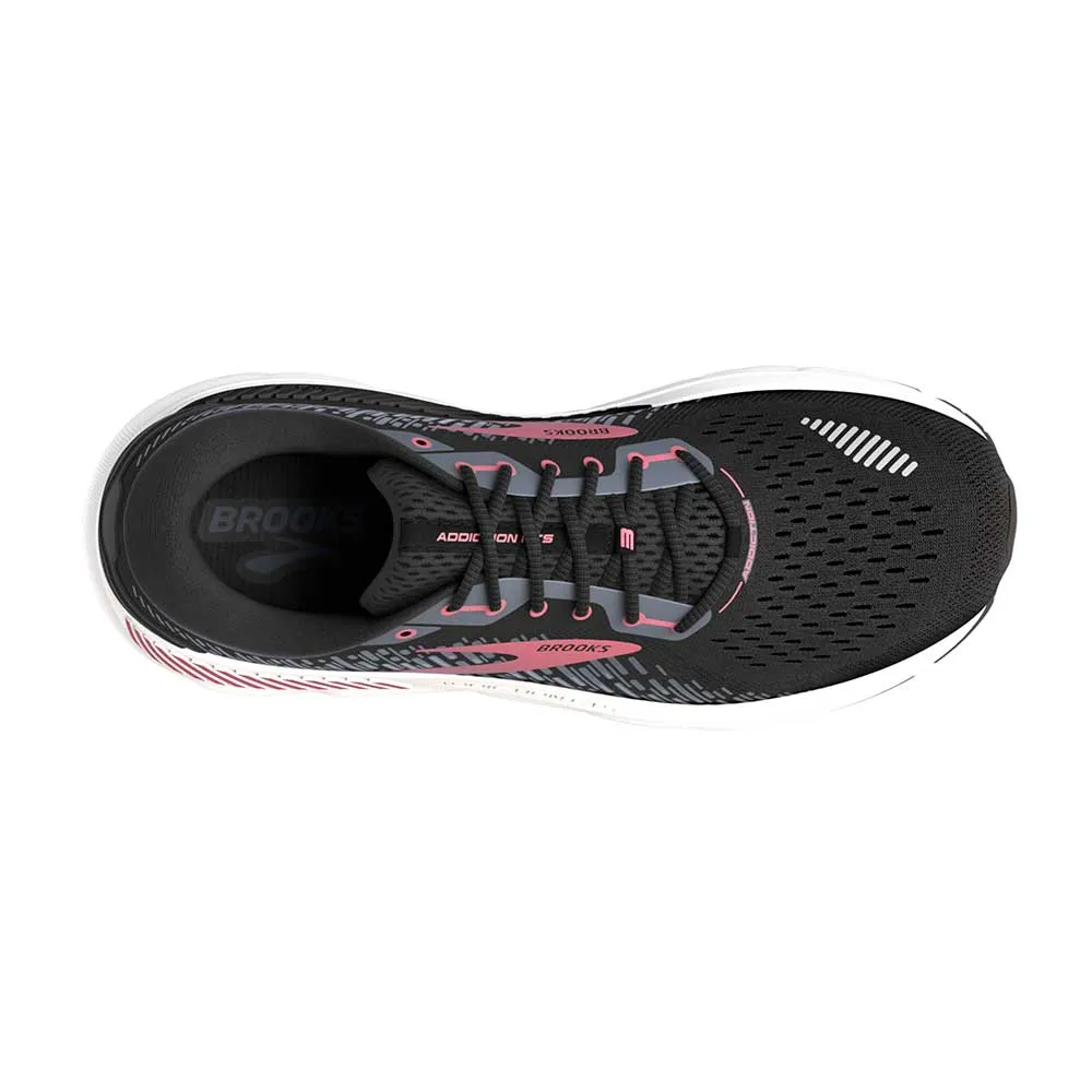 Women's Addiction GTS 15 Running Shoe- Black/Ebony/Mauvewood- Extra Wide (2E) Trendy Colors spandex - feature shoes
