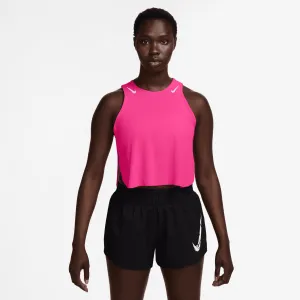 Women's AeroSwift Women's Dri-FIT ADV Cropped Running Tank Top (645 - Hyper Pink/Black) Street Wear Easy Fashion