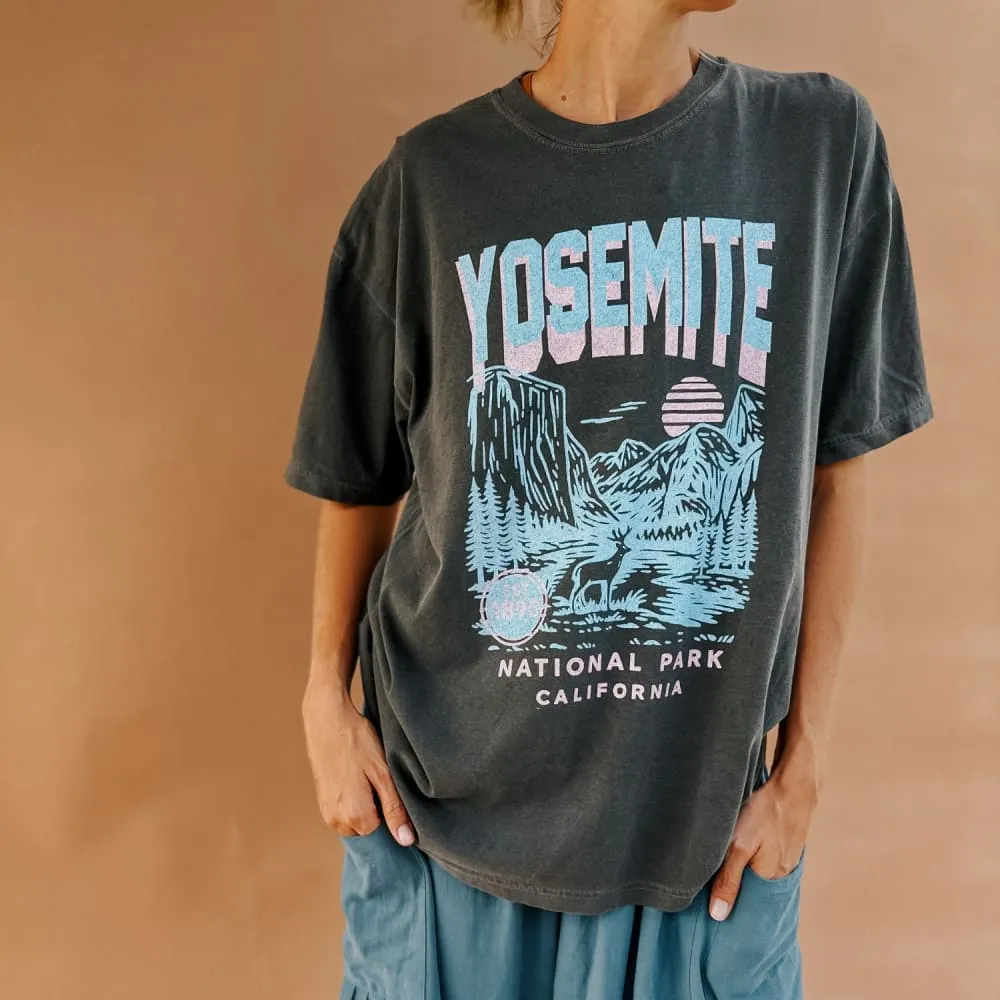 Yosemite - Heritage National Parks Tee Denim combination Cozy Flex