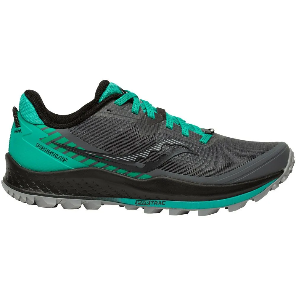 Saucony | Peregrine 11 | Women's | Shadow/Jade Cushioned Midsole