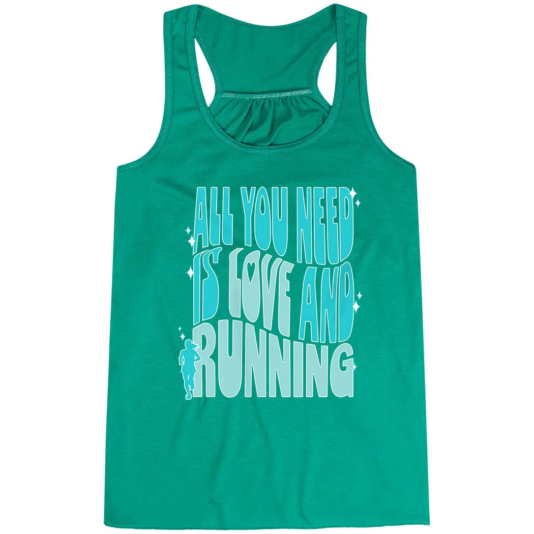 Flowy Racerback Tank Top - All You Need is Love and Running Light Fresh Minimalist Aesthetic