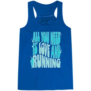 Quick Soft coastal region Flowy Racerback Tank Top - All You Need is Love and Running