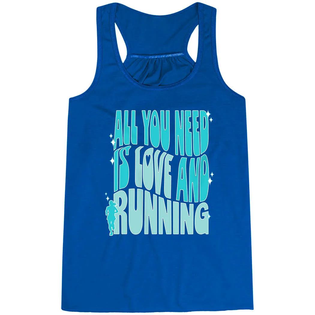 Quick Soft coastal region Flowy Racerback Tank Top - All You Need is Love and Running