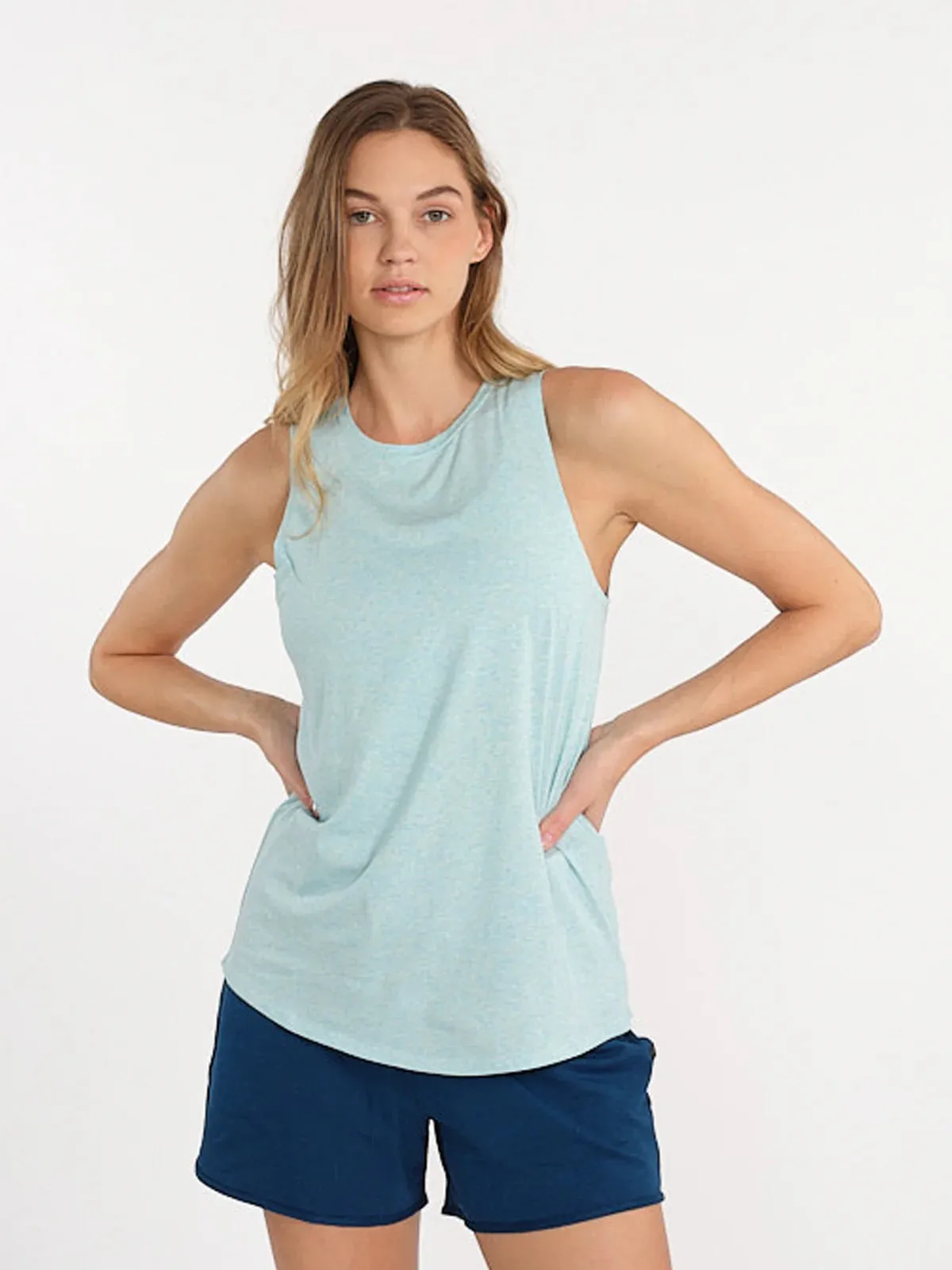 OdorResistant Durable Reinforced Edges Women??s NOLA Tank 2.0 (433 - Joyful Blue Heather)