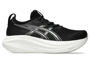 Asics | Gel-Nimbus 27 | Women's | Black/Lake Grey Contoured Footbridge beginner suitability
