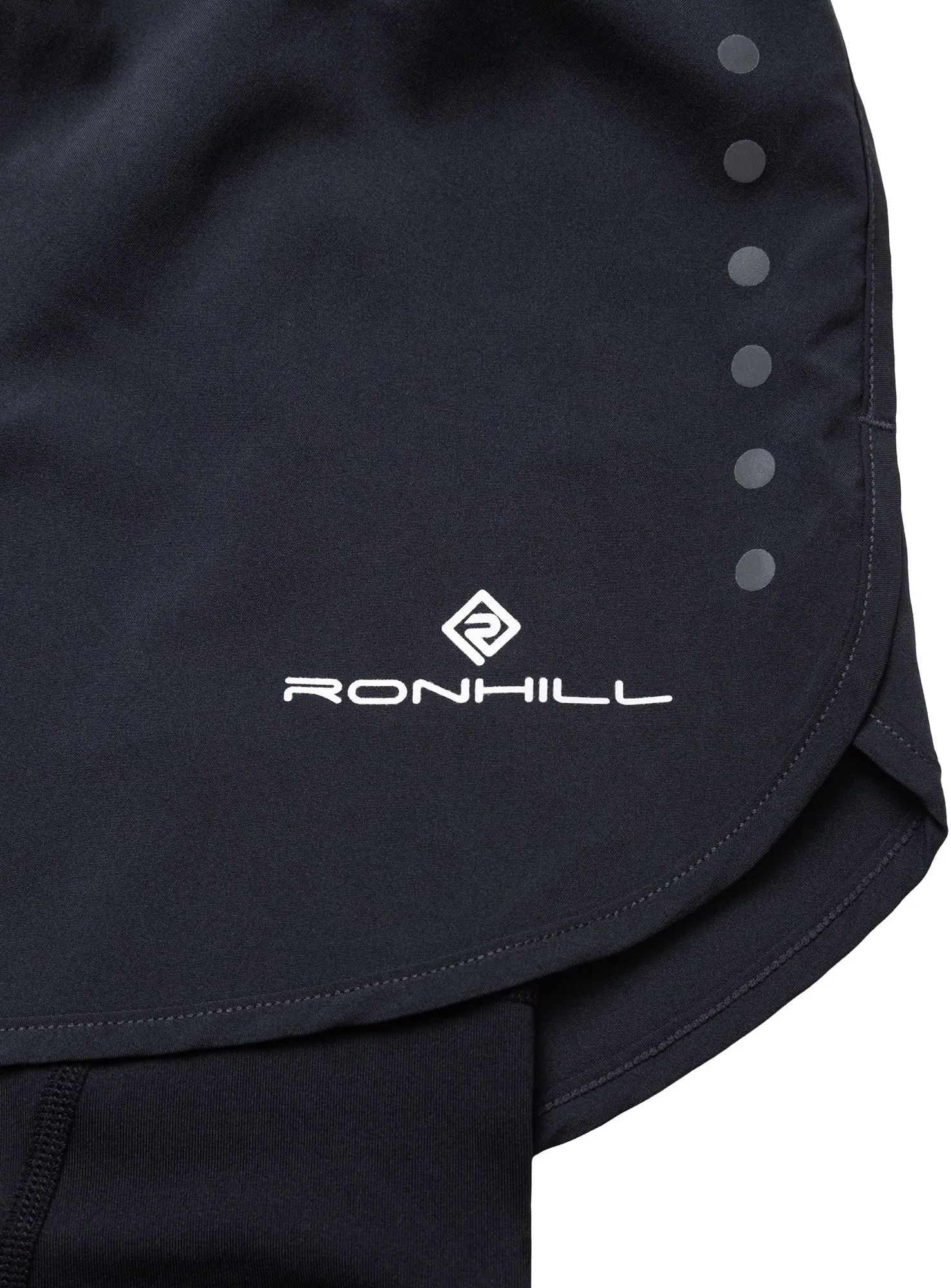 Cargo Pockets Ronhill Core Twin 2 In 1 Womens Running Shorts - Black