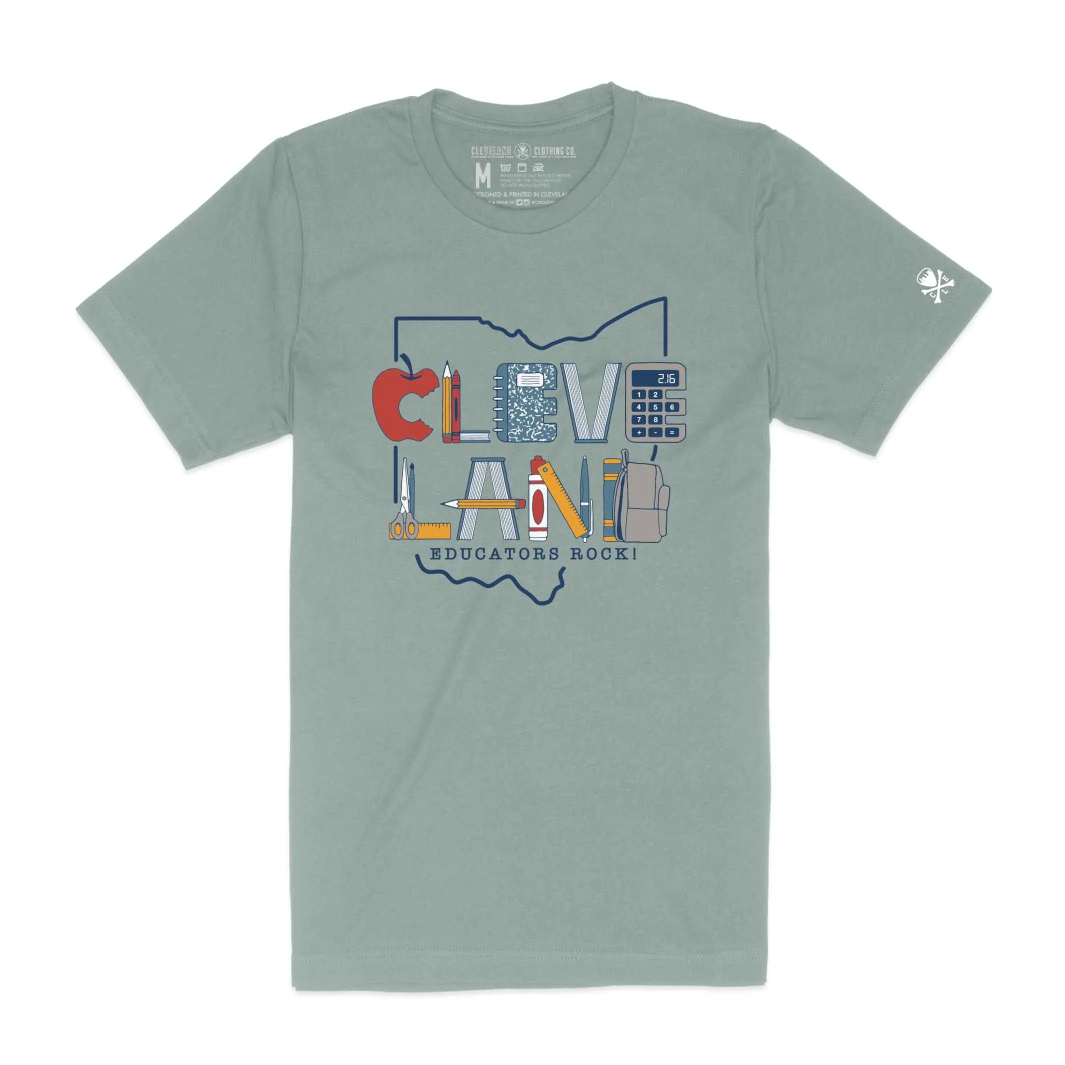 Cleveland Educators Rock - Unisex Crew T-Shirt - Support Local Teachers &amp; Classrooms Stretchable Playful Prints