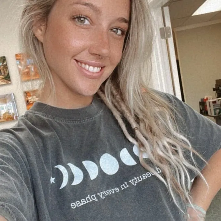 Subtle Logo Placement Comfort Style Moon Phase Tee