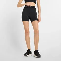 Antibacterial lining ThermalRegulation Women's NB Sleek High Rise Sport Short 5 (BK - Black)