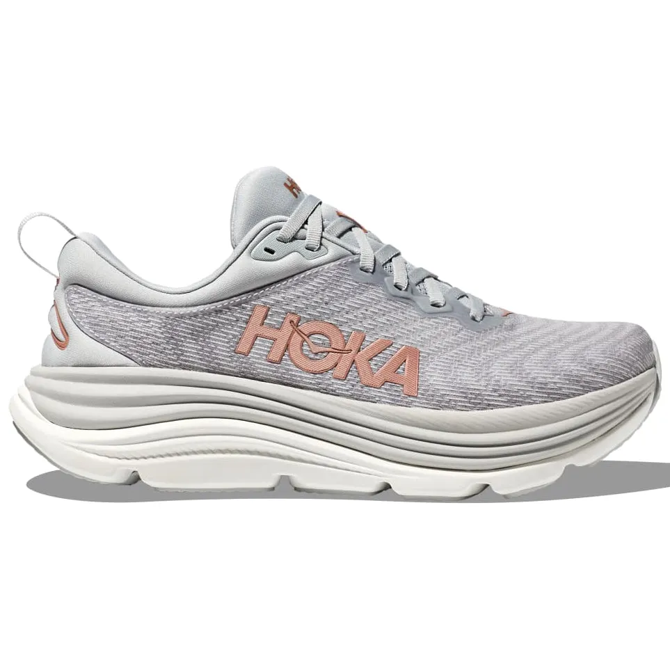 Hyperelastic Polymer Insert Hoka Women's Gaviota 5 Running Shoes Harbor Mist / Rose Gold
