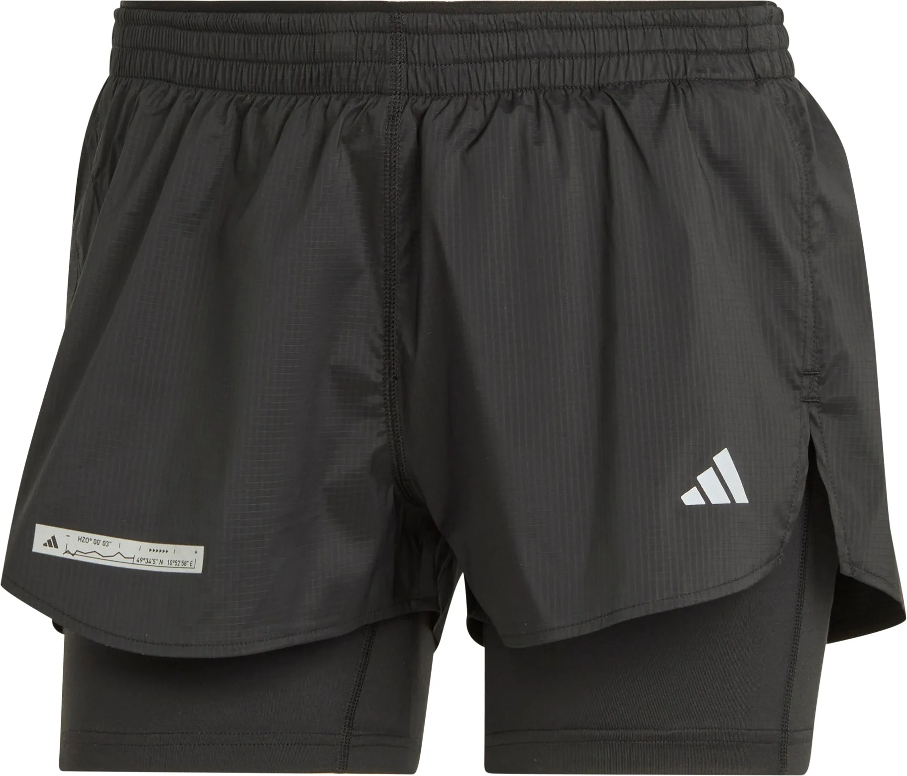 adidas Ultimate 2 In 1 Womens Running Shorts - Black Comfort Design